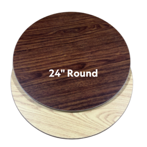 Picture of 24" Round Laminate Table Top, Reversible Oak/Walnut