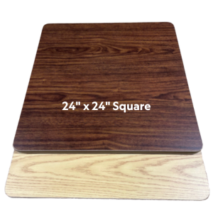 Picture of 24"x24" Square Laminate Table Top, Reversible Oak/Walnut