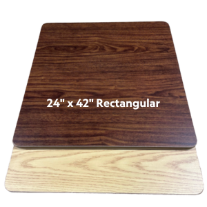 Picture of 24"x42" Rectangular Laminate Table Top, Reversible Oak/Walnut