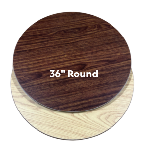 Picture of 36" Round Laminate Table Top, Reversible Oak/Walnut