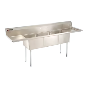 Picture of AERO Manufacturing AF3-1818-18LR AF Series Sink three compartment drainboards on left & right