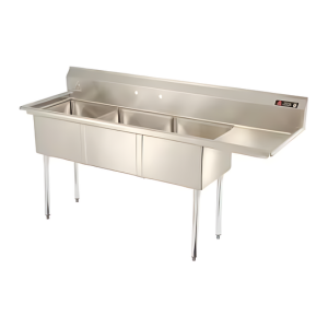 Picture of AERO Manufacturing AF3-1818-18R AF Series Sink three compartment drainboard on right