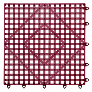 Picture of San Jamar VM280WN Versa-Mat® Bar Mat Tile/Shelf Liner, 12" x 12", interlocking, dishwasher safe, rubber, wine, NSF