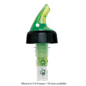 Picture of SPILL-STOP Posi-Por™ 2000 Pourer,(OVERSIZED) 1-1/2 oz., neon green with black collar, Made in USA Sold by Dozen