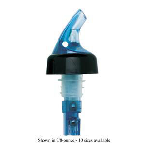 Picture of SPILL-STOP Posi-Por™ 2000 Pourer,(OVERSIZED) 1-1/4 oz., neon blue with black collar, Made in USA Sold by Dozen