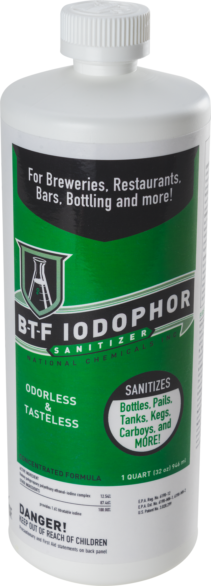 Picture of NATIONAL CHEMICALS B-T-F IODOPHOR SANITIZER, 1 QT.